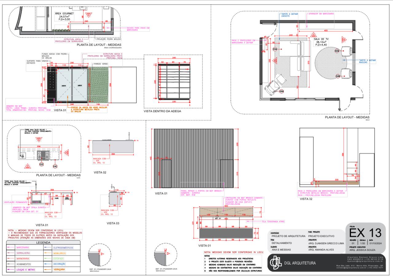 Projeto técnico e layout de adega climatizada
